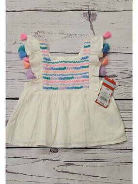 Baby Girls Dress 18 Months Smocked Tassel Boho Summer Toddler NWT